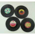 4x Vinyl records coasters